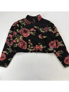 Urban Outfitters BDG Rose Fleece Quarter Zip Pull Over Womens Size Large